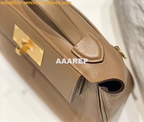 Replica Hermes Mini 2424 Leather 21cm H230263 Weimaraner color 5