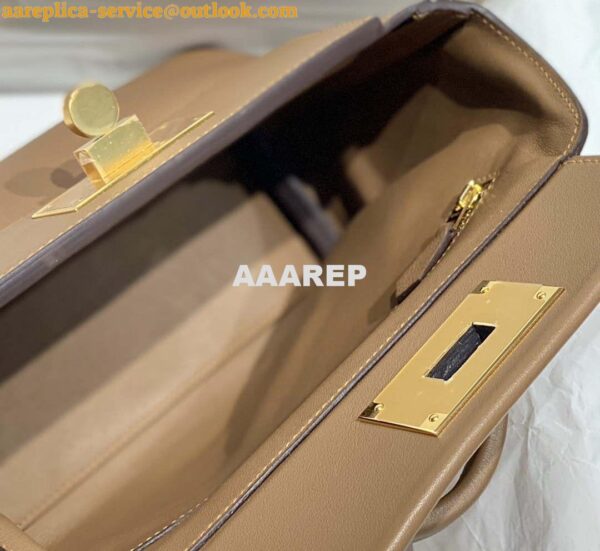 Replica Hermes Mini 2424 Leather 21cm H230263 Weimaraner color 8