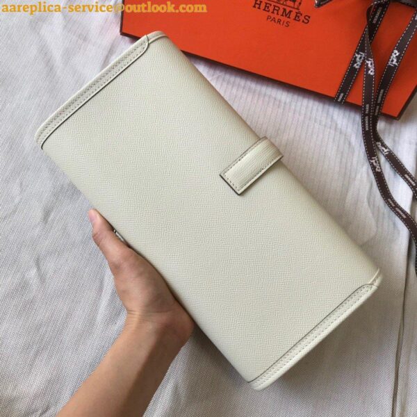 Replica Hermes Jige Elan 29 Clutch Bag In Beton Epsom Leather 5