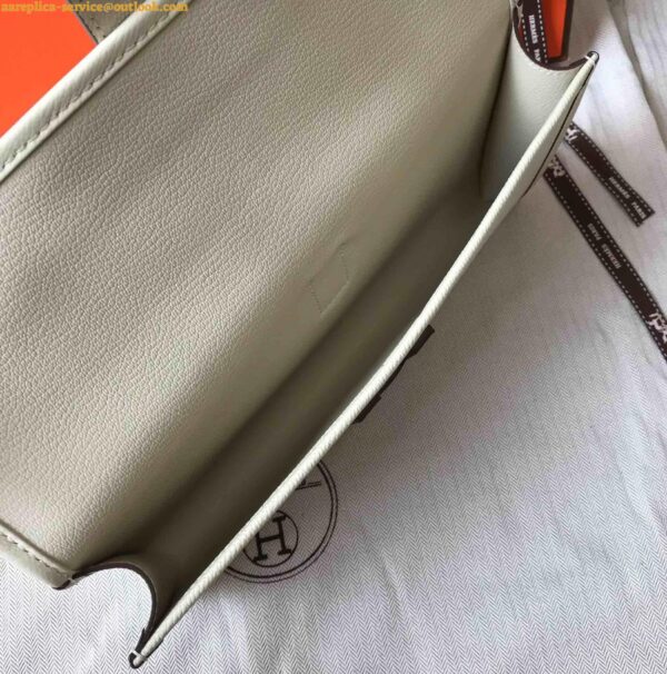 Replica Hermes Jige Elan 29 Clutch Bag In Beton Epsom Leather 7