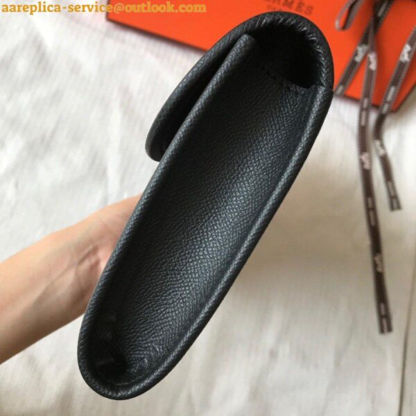 Replica Hermes Jige Elan 29 Clutch Bag In Black Epsom Leather 5