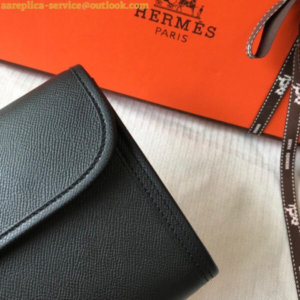 Replica Hermes Jige Elan 29 Clutch Bag In Black Epsom Leather 6