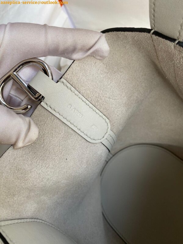 Replica Hermes In The Loop 18 Handmade Bag in Pearl Grey Clemence Leather 9