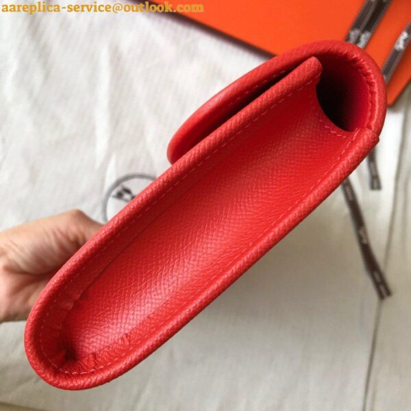 Replica Hermes Jige Elan 29 Clutch Bag In Red Epsom Leather 7