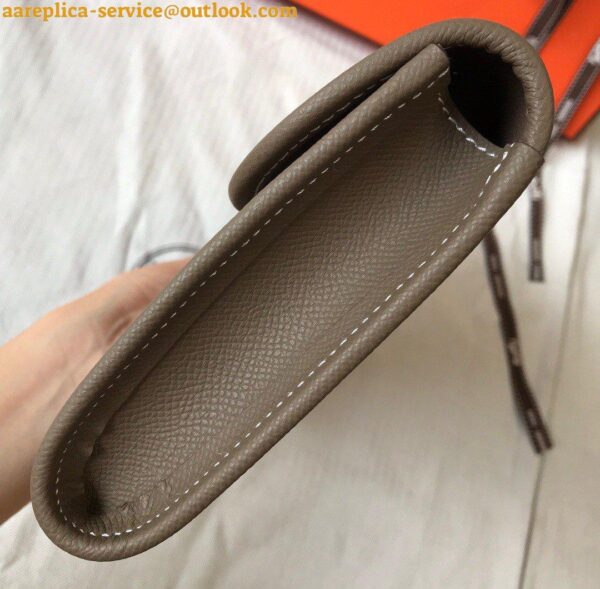 Replica Hermes Jige Elan 29 Clutch Bag In Taupe Epsom Leather 9