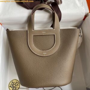 Replica Hermes In The Loop 18 Handmade Bag in Taupe Clemence Leatherther