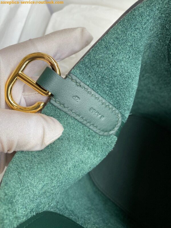 Replica Hermes In The Loop 18 Handmade Bag in Vert Cypres Clemence Leather 8