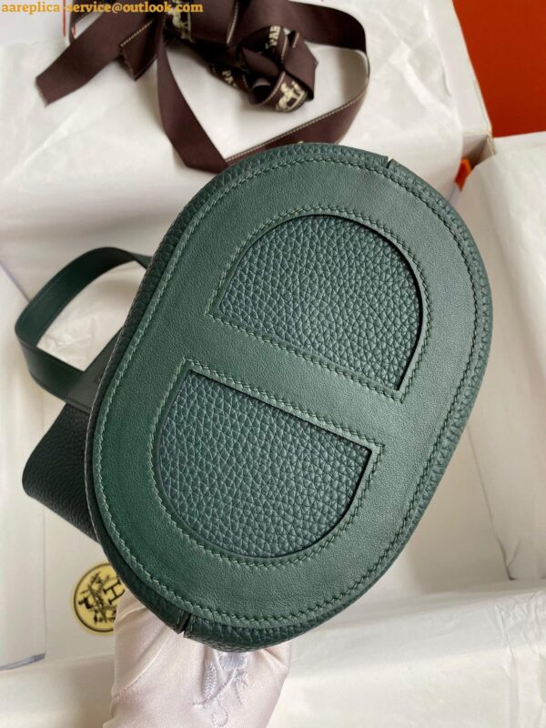 Replica Hermes In The Loop 18 Handmade Bag in Vert Cypres Clemence Leather 9