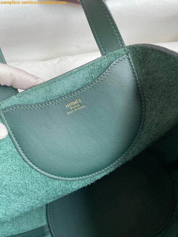 Replica Hermes In The Loop 18 Handmade Bag in Vert Cypres Clemence Leather 10