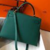 Replica Hermes Sellier Kelly 28cm of Epsom Leather Bag 20337 Dark Gray 2