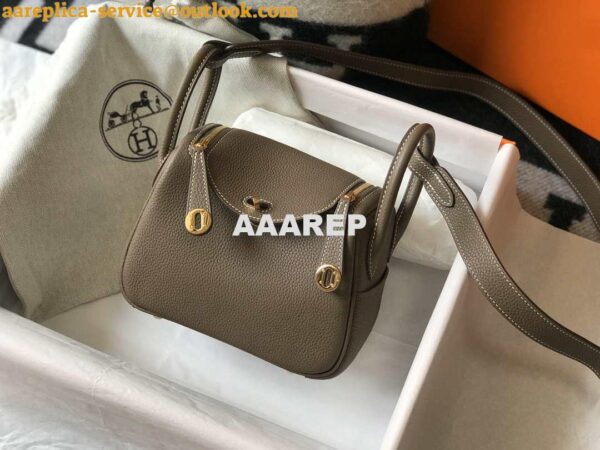 Replica Hermes H079086CK18 Lindy Mini Bag 19cm Semi-manual H231911 5