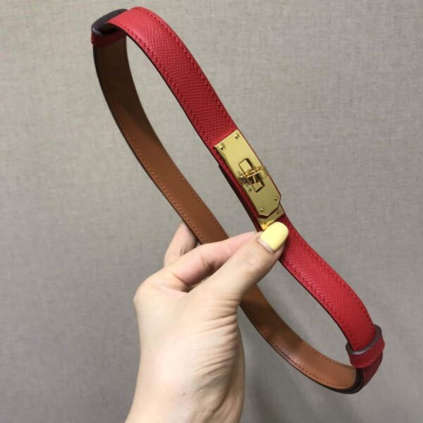 Replica Hermes Women's Kelly Leather Belt 20MM 19019 Red