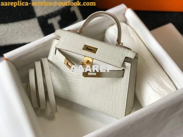 Replica Hermes Kelly Bag Designer Hermes 19CM Shoulder Mini Bag Beige 20453 5