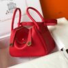 Replica Hermes Lindy 26cm Designer Tote Shoulder Bags Orange Gold