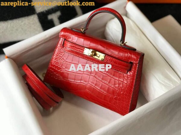 Replica Hermes Kelly Bag Designer Hermes 19CM Shoulder Mini Bag Red 20454 5