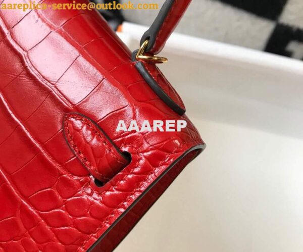 Replica Hermes Kelly Bag Designer Hermes 19CM Shoulder Mini Bag Red 20454 6