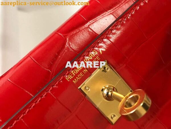 Replica Hermes Kelly Bag Designer Hermes 19CM Shoulder Mini Bag Red 20454 7