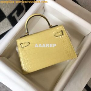 Replica Hermes Kelly Bag Designer Hermes 19CM Shoulder Mini Bag Yellow 20451 2