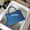 Replica Hermes Kelly Bag Hermes 19CM Epsom Shoulder Mini Bag Dark Blue 20475 2