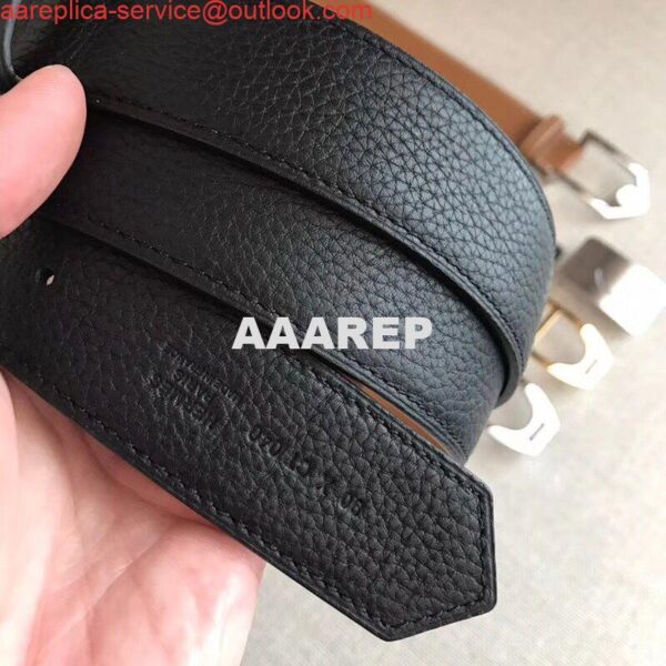 Replica Hermes Black Licol 40 MM Reversible Leather Belt 8