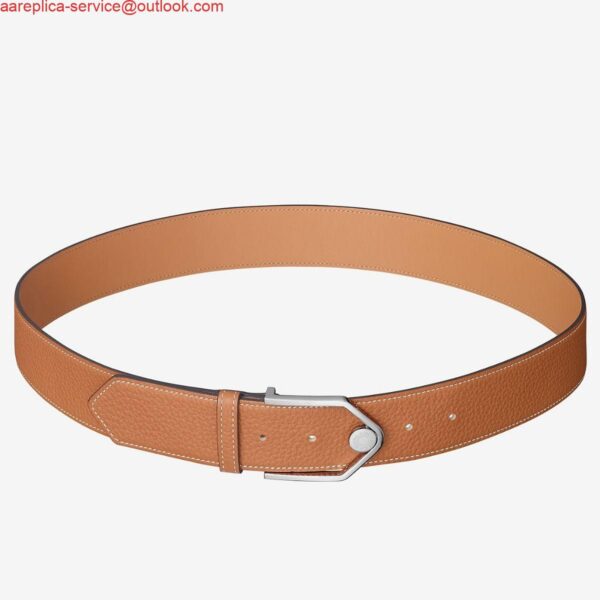 Replica Hermes Brown Licol 40 MM Reversible Leather Belt 3