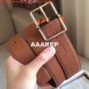 Replica Hermes Brown Licol 40 MM Reversible Leather Belt