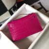 Replica Hermes Mini Kelly Pouchette Crocodile Leather H230235 Red