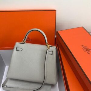 Replica Hermes Kelly Danse 20308 Designer Tote Shoulder Strap Bag Gray