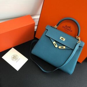 Replica Hermes Kelly Danse 20310 Designer Tote Shoulder Strap Bag Blue