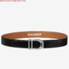 Replica Hermes Etrier Buckle Belt & Chocolate Clemence 32 MM Strap 2