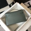 Replica Hermes Mini Kelly Pouchette Epsom Leather H230232 Glacier Blue 2