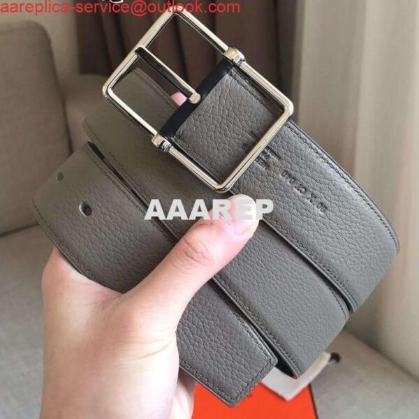 Replica Hermes Grey Saddle 38MM Reversible Belt 3