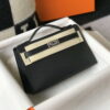 Replica Hermes Mini Kelly Pouchette Epsom Leather H230232 Glacier Blue