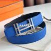 Replica Hermes Grey Saddle 38MM Reversible Belt