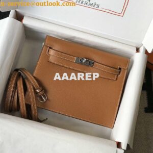 Replica Hermes Kelly Danse 22cm Leather Bag 20353 Tan 2