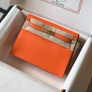 Replica Hermes Kelly Danse 22cm Leather Bag 20355 Orange