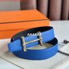 Replica Hermes H d'Ancre Reversible Belt 32MM in Gold and White Epsom Calfskin 2