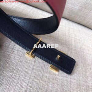 Replica Hermes Mini Constance 24mm Reversible Belt Black/Ruby 2