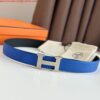 Replica Hermes H Reversible Belt 32MM in Black Clemence Leather