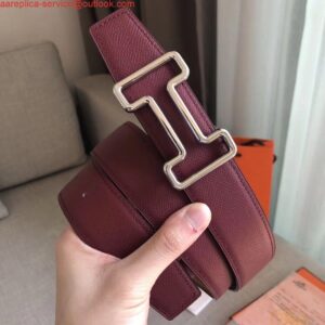 Replica Hermes Tonight 38MM Reversible Belt In Ruby/Gold Epsom Leather