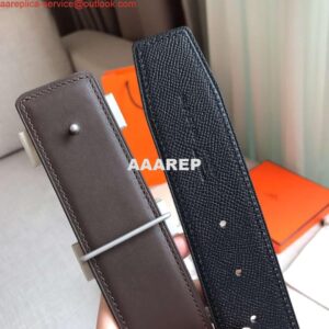 Replica Hermes Constance 2 Belt Buckle & Black Epsom 42MM Strap 2