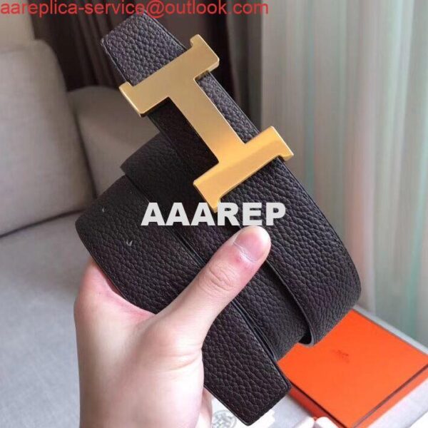 Replica Hermes Constance Belt Buckle & Cafe Clemence 38 MM Strap