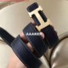 Replica Hermes H Au Carre Belt Buckle & Orange 32mm Strap