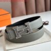 Replica Hermes James 35MM Belt In Black Box Calfskin 2