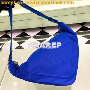 Replica Canvas Prada Triangle Bag 2VY007 Cobalt Blue 2