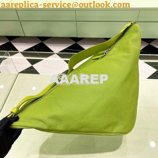 Replica Canvas Prada Triangle Bag 2VY007 Fern Green 8