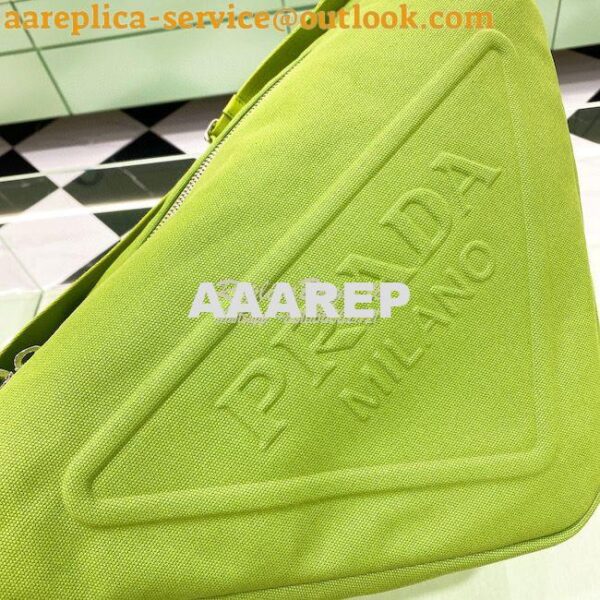 Replica Canvas Prada Triangle Bag 2VY007 Fern Green 9