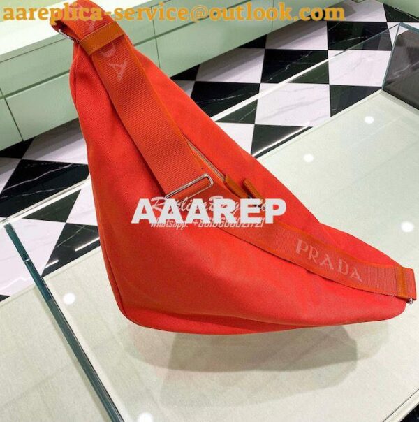 Replica Canvas Prada Triangle Bag 2VY007 Orange 7