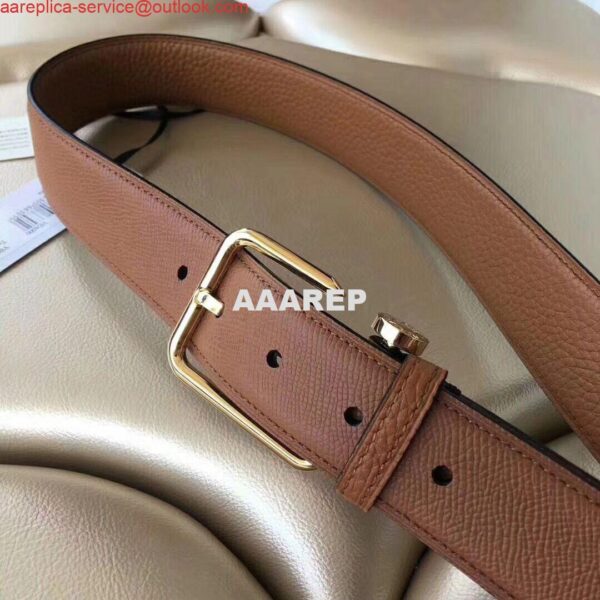 Replica Hermes Lennox 40 MM Belt In Brown Epsom Leather 5