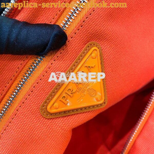 Replica Canvas Prada Triangle Bag 2VY007 Orange 11